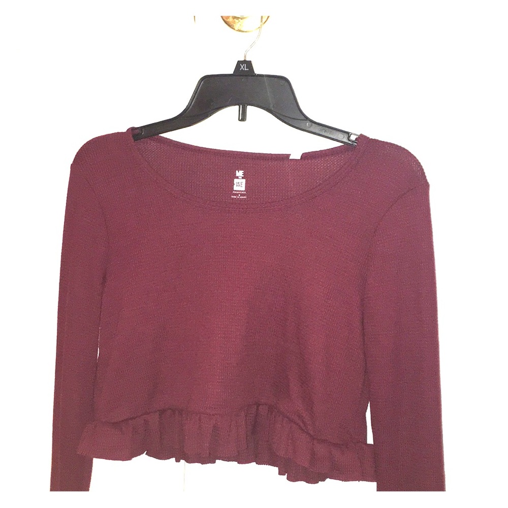Long sleeve cropped top